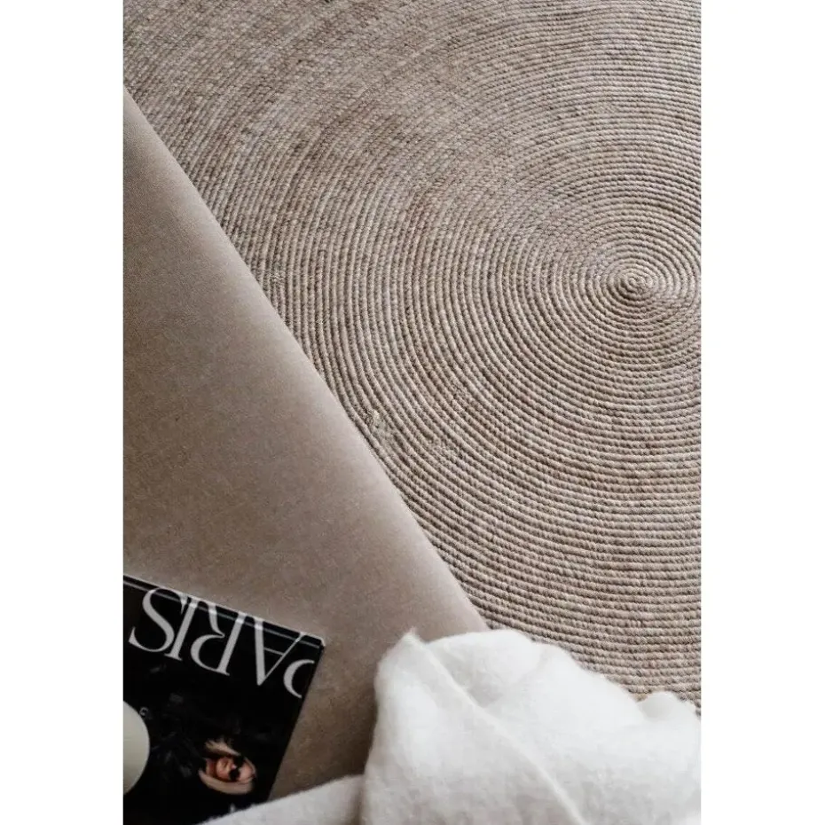 Interieur05 rond vloerkleed Gapo beige - 220 x 220 cm