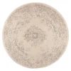 Interieur05 rond vloerkleed Keshan zand/beige - 240 x 240 cm