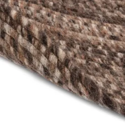 Interieur05 rond vloerkleed Gapo donkerbruin - 220 x 220 cm