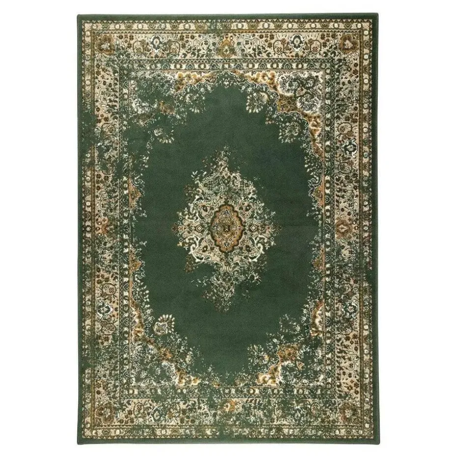 Interieur05 Vintage Vloerkleed Keshan groen - 150 x 80 cm