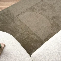 Interieur05 wollen vloerkleed groen Twig - 230 x 160 cm