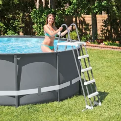 INTEX - Zwembadladder - Grijs - Kunststof