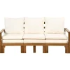 ISOLELLO - Tuinbank met kussens - Lichtbeige - Acaciahout