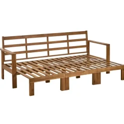 ISOLELLO - Tuinbank met kussens - Lichtbeige - Acaciahout