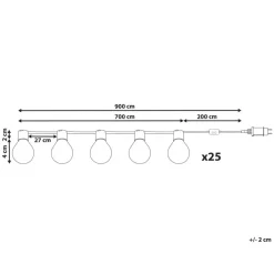 ISORTOQ - LED kerstverlichting - Meerkleurig - 900 cm - PVC