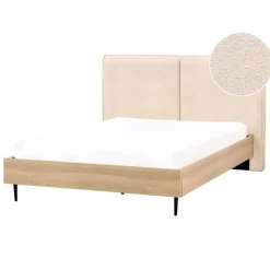 IZERNORE - Bed - Beige - 140 x 200 cm - Bouclé