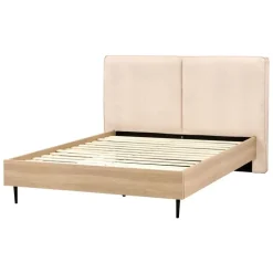 IZERNORE - Bed - Beige - 140 x 200 cm - Bouclé