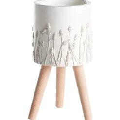 JANINA - Bloempot - Gebroken wit - 24 cm - MgO