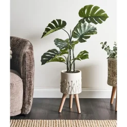 JANINA - Bloempot - Gebroken wit - 24 cm - MgO