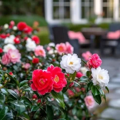 Japanse Roos - Set van 6 - Camellia japonica - Hoogte 25-40cm - ⌀9cm