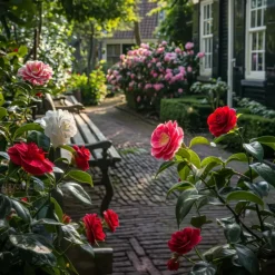 Japanse Roos - Set van 6 - Camellia japonica - Hoogte 25-40cm - ⌀9cm