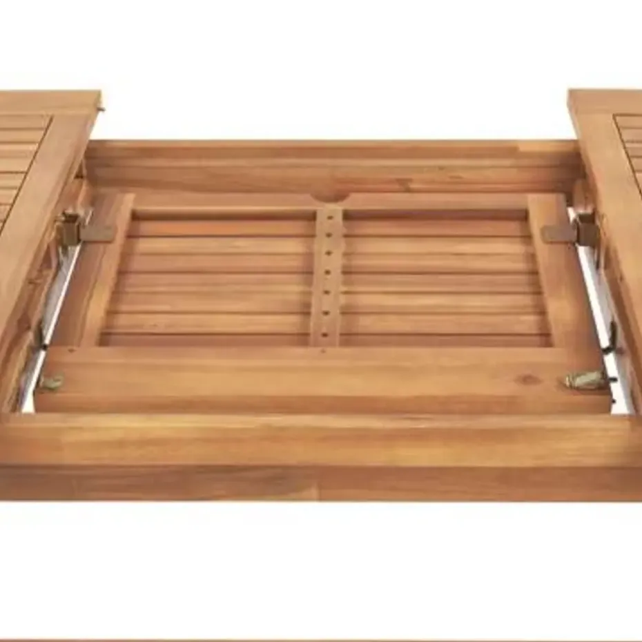 JAVA - Tuinset voor 6 - Lichte houtkleur/Wit - Acaciahout