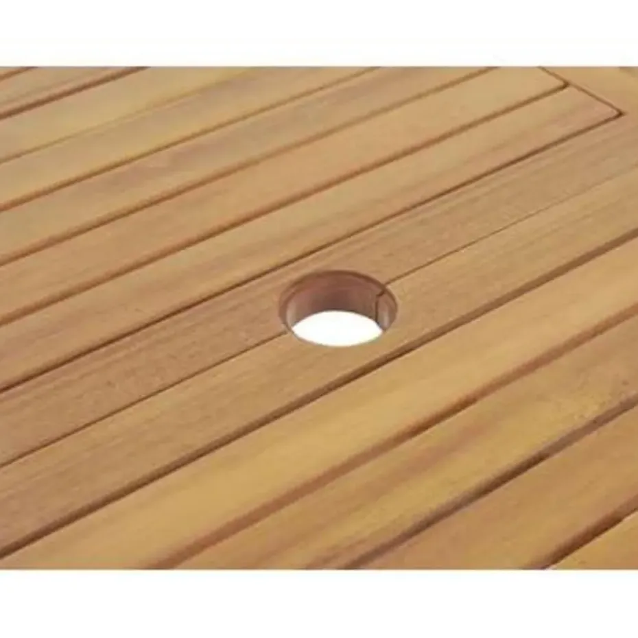 JAVA - Tuinset voor 6 - Lichte houtkleur/Grafietgrijs - Acaciahout