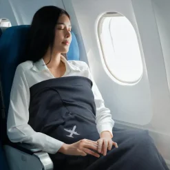 Jetlag Reisdeken met hoes - zwart - 120 x 150 cm - polyester