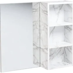 JOINVILLE - Badkamerwandkast met spiegel - Wit - Vezelplaat