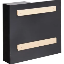 JOINVILLE - Badkamerwandkast met spiegel - Zwart - Vezelplaat