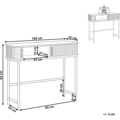 JOSE - Consoletafel - Donkere houtkleur - Vezelplaat