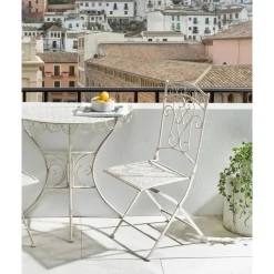 JUINA - Set van 2 tuinstoelen - Lichtbeige - IJzer