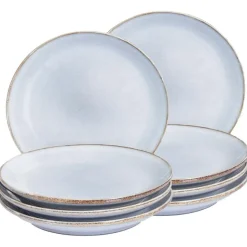 JUNIPER - Bijzetborden set van 8 - Lichtblauw - Steengoed