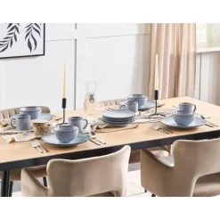 JUNIPER - Bijzetborden set van 8 - Lichtblauw - Steengoed