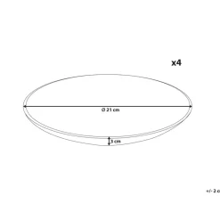 JUNIPER - Bijzetborden set van 4 - Lichtblauw - Steengoed