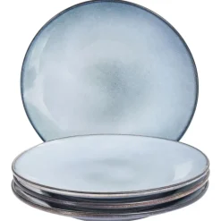 JUNIPER - Dinerborden set van 4 - Lichtblauw - Steengoed