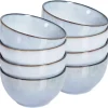 JUNIPER - Kom set van 8 - Lichtblauw - Steengoed