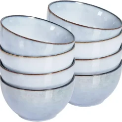 JUNIPER - Kom set van 8 - Lichtblauw - Steengoed