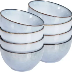 JUNIPER - Kom set van 8 - Lichtblauw - Steengoed