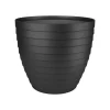 Juypal Hogar Plantenpot - zwart - kunststof - D21 x H19,3 cm