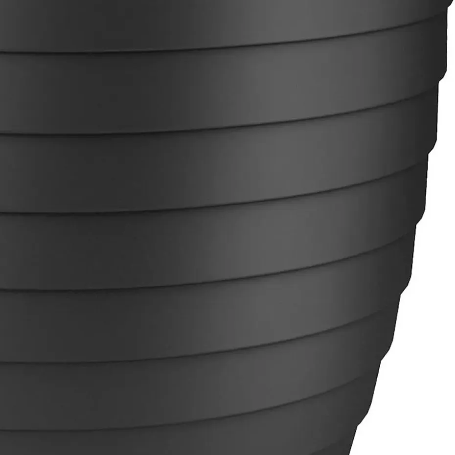 Juypal Hogar Plantenpot - zwart - kunststof - D25 x H22,3 cm