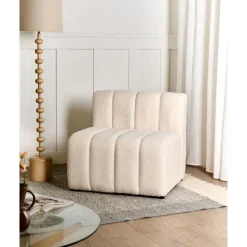 KAGE - Fauteuil - Lichtbeige - Bouclé
