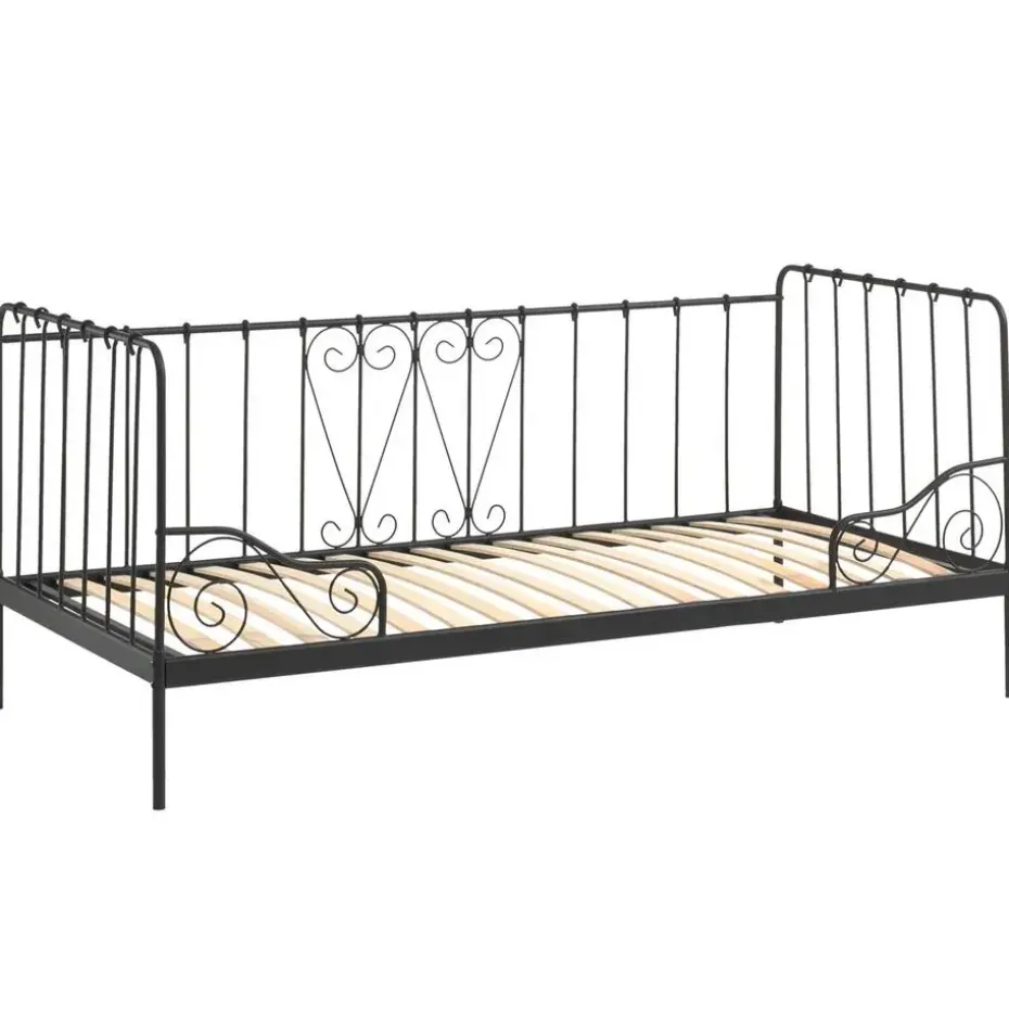 Kajuitbed Alice 90x200 cm metaal - zwart
