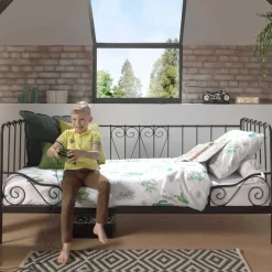 Kajuitbed Alice 90x200 cm metaal - zwart