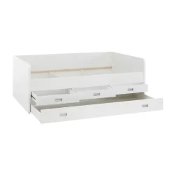 Kajuitbed Arkea 120x200 met 3 lades - wit
