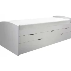 Kajuitbed Nasri 90x200 met bedlade - wit