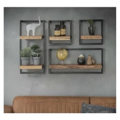 Kalfort Wandrek industrieel Stockton 4 - 25x65x65 cm
