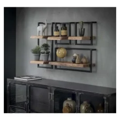 Kalfort Wandrek industrieel Stockton 4 - 25x65x65 cm