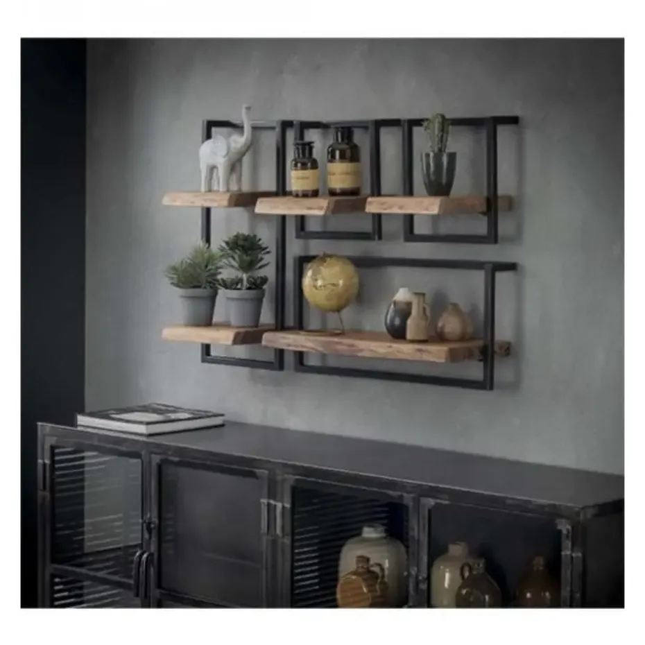 Kalfort Wandrek industrieel Stockton 4 - 25x65x65 cm