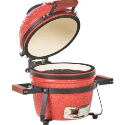KAMADO - Mini houtskoolgrill - Rood - Keramiek