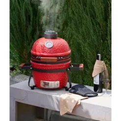 KAMADO - Mini houtskoolgrill - Rood - Keramiek