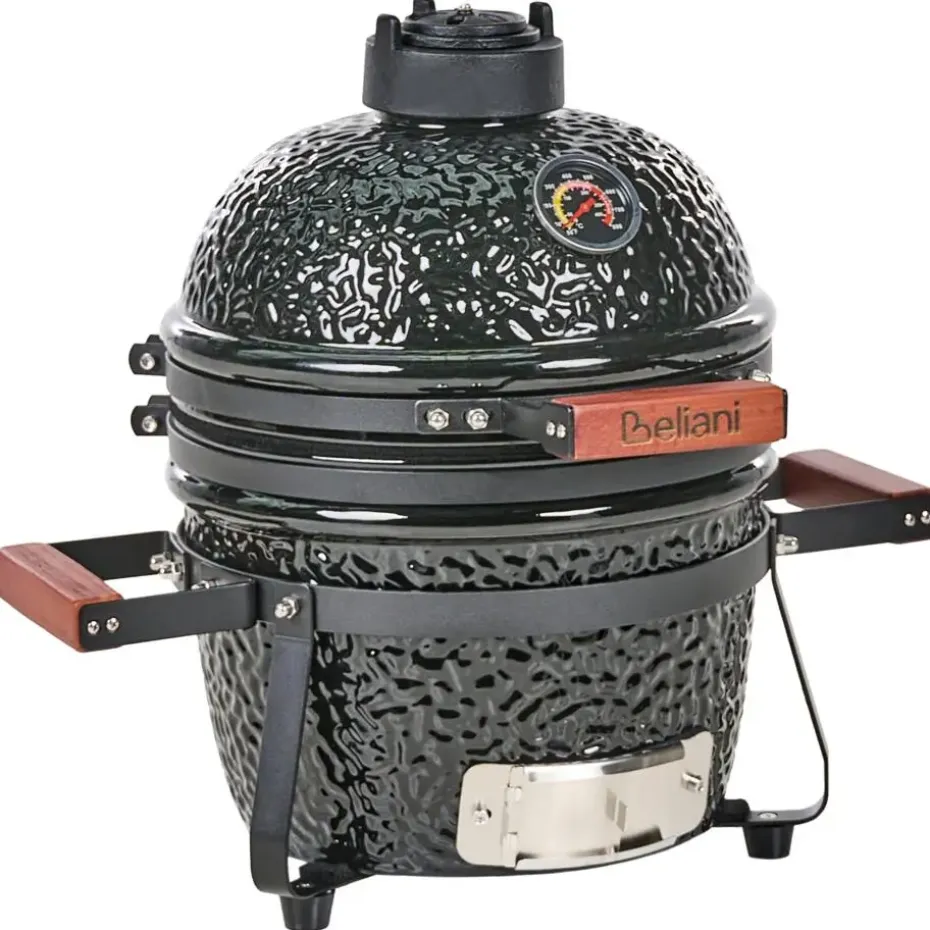 KAMADO - Mini houtskoolgrill - Zwart - Keramiek