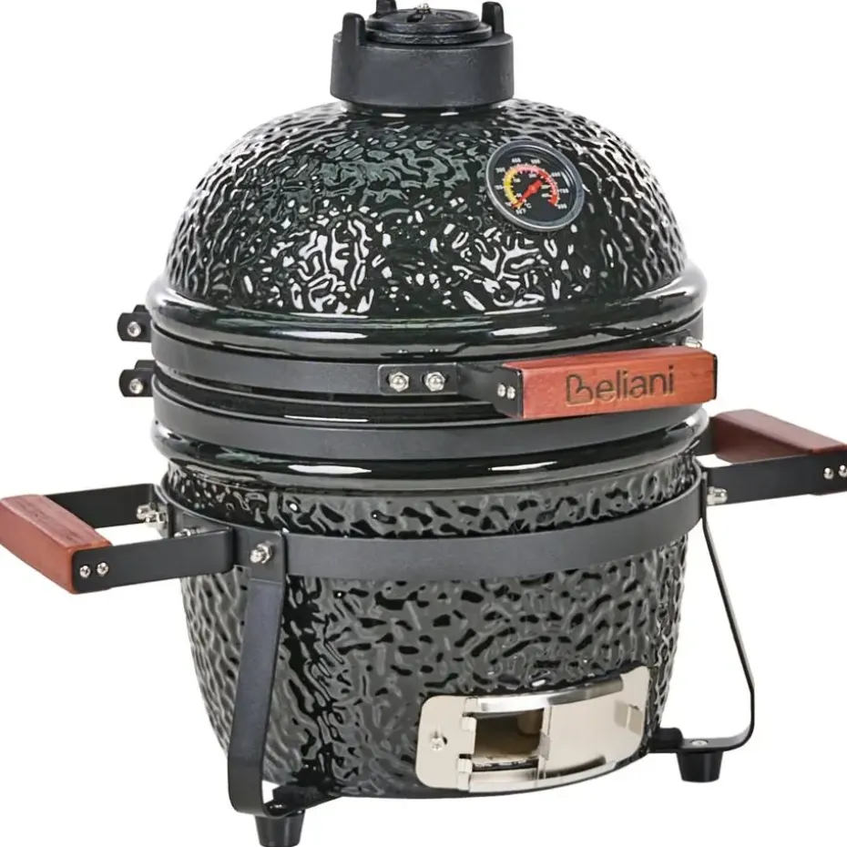 KAMADO - Mini houtskoolgrill - Zwart - Keramiek