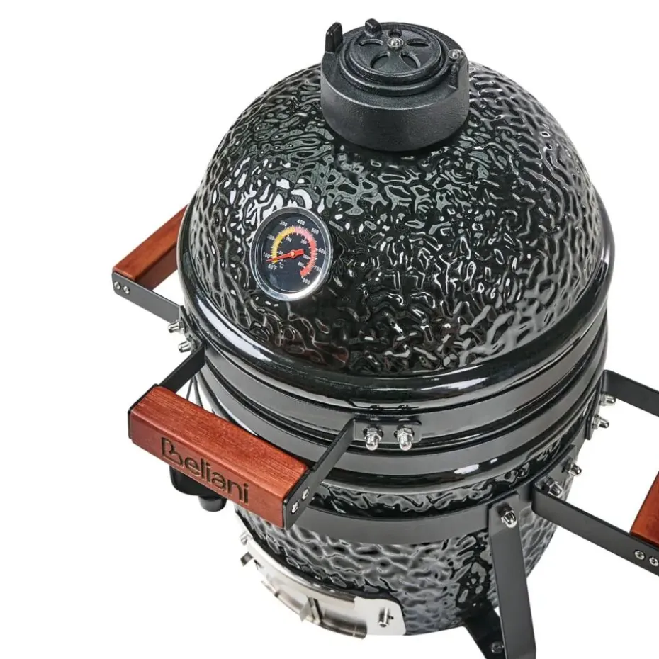 KAMADO - Mini houtskoolgrill - Zwart - Keramiek
