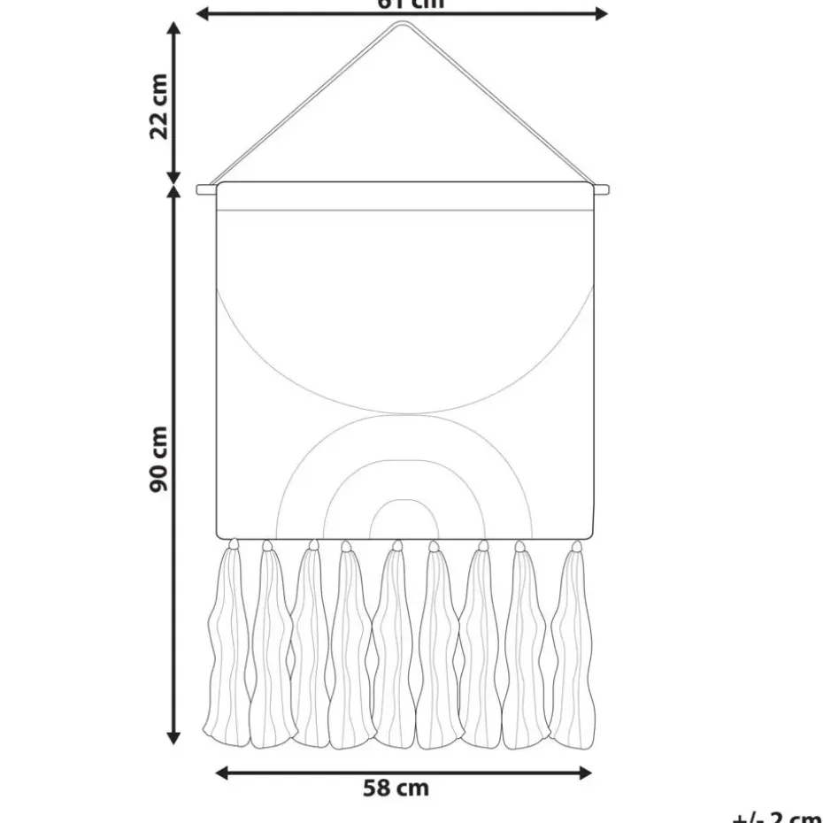 KAMALIA - Wanddecoratie - Oranje - Katoen