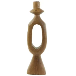 Kandelaar Django - Donkerbruin - 14x14x50cm