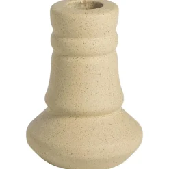 Kandelaar Malmo licht bruin keramiek - 10xØ7 cm