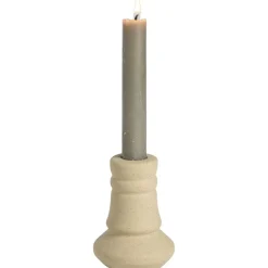 Kandelaar Malmo licht bruin keramiek - 10xØ7 cm