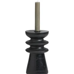Kandelaar Paula - zwart - 18xØ10 cm