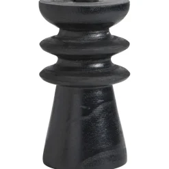 Kandelaar Paula - zwart - 18xØ10 cm